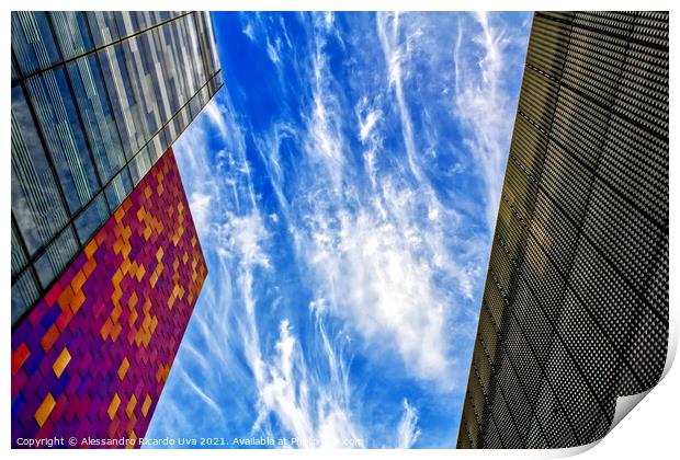 Blue sky - London Print by Alessandro Ricardo Uva