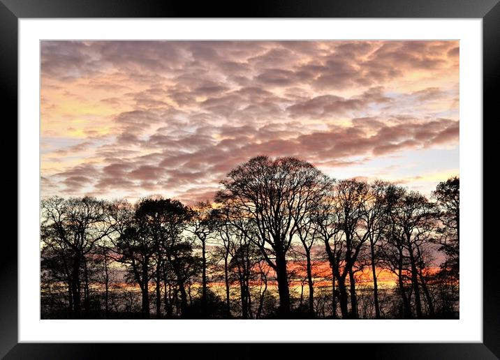 Sunset at Close house. Framed Mounted Print by mick vardy