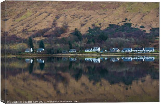 Cairndow, reflection in Loch Fyne Canvas Print by Douglas Kerr