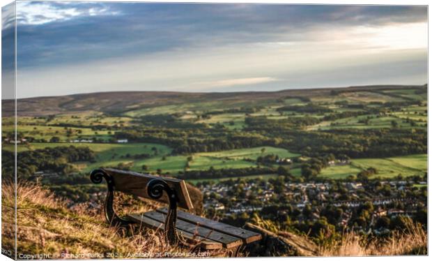 the Views from Ilkley Moor Canvas Print by Richard Perks