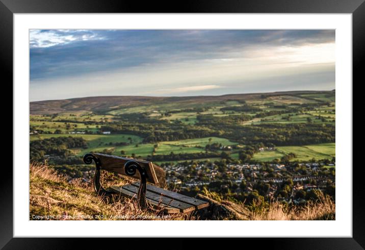 the Views from Ilkley Moor Framed Mounted Print by Richard Perks
