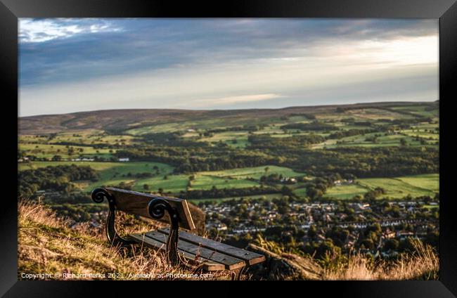 the Views from Ilkley Moor Framed Print by Richard Perks