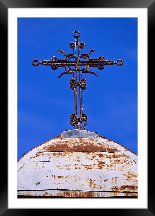 Old rusty church cross Framed Mounted Print by Craig Lapsley