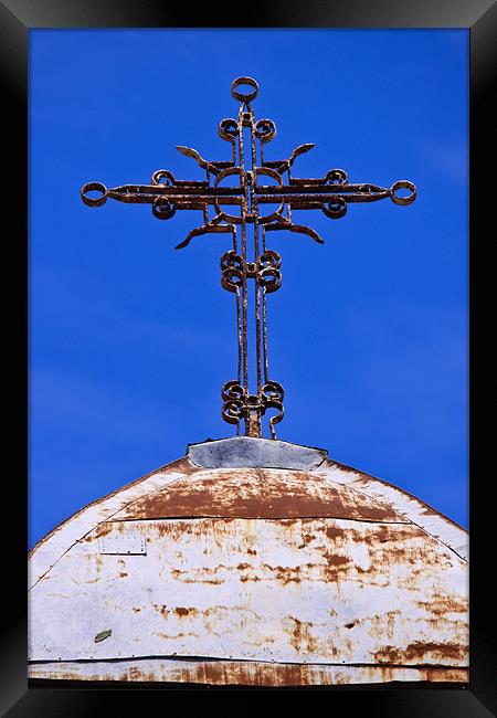 Old rusty church cross Framed Print by Craig Lapsley