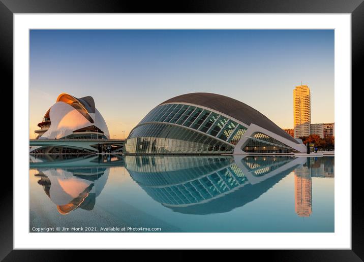 City Reflections, Valencia Framed Mounted Print by Jim Monk