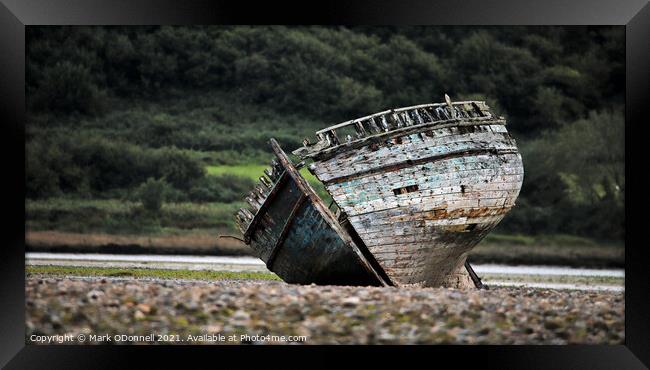 Wales Ship Wreck Framed Print by Mark ODonnell