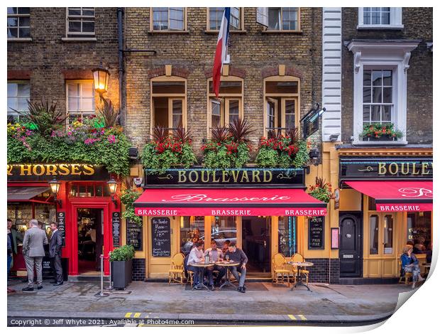 London Pubs Print by Jeff Whyte