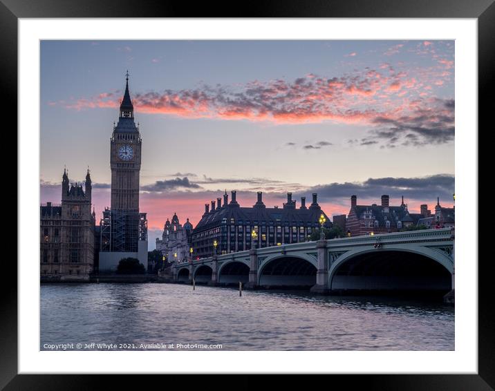 Big Ben and Westminster Bridge Framed Mounted Print by Jeff Whyte