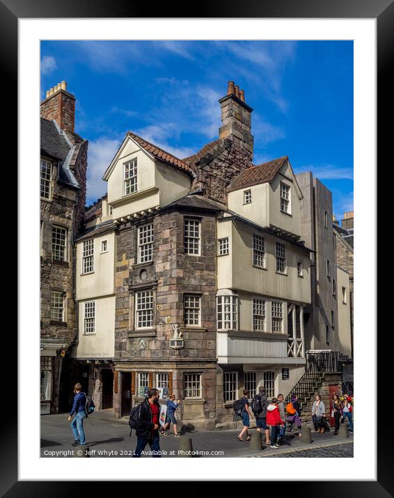 John Knox House Framed Mounted Print by Jeff Whyte