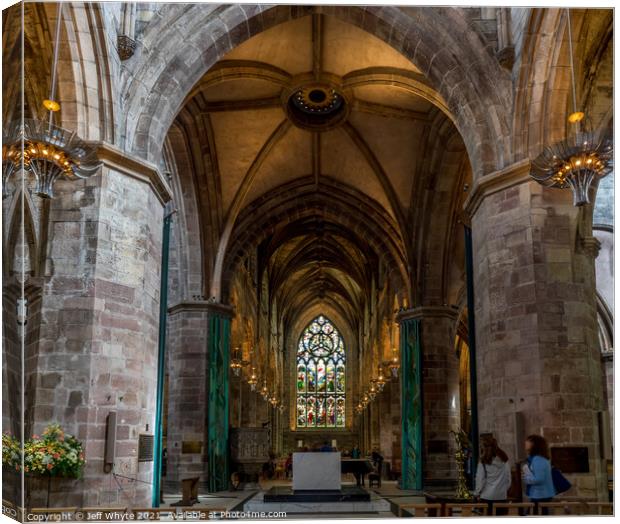 Interior of St. Giles Cathedral Canvas Print by Jeff Whyte