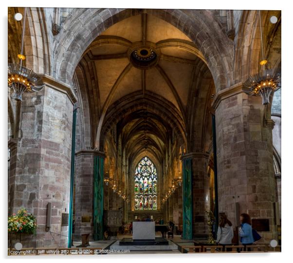 Interior of St. Giles Cathedral Acrylic by Jeff Whyte