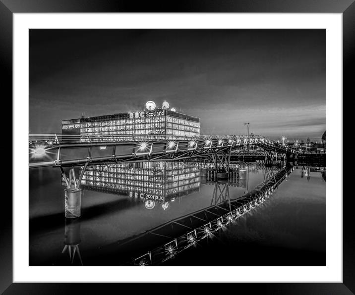 BBC HQ On The Clyde At Glasgow  Framed Mounted Print by Tylie Duff Photo Art