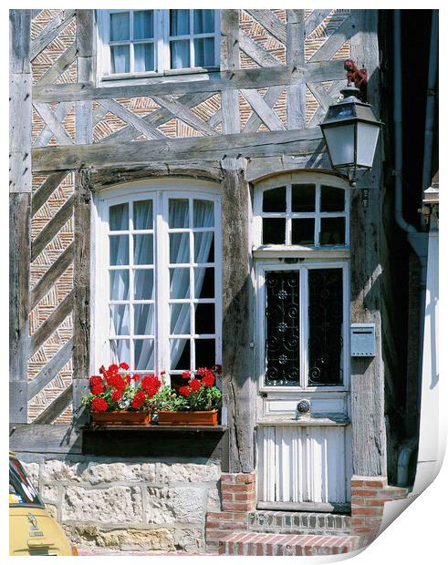 Normandy France widow & door  Print by Philip Enticknap
