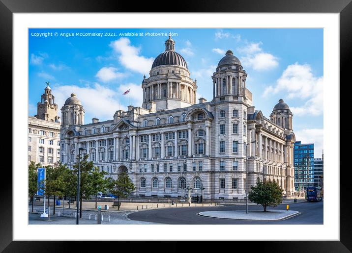 Port of Liverpool Building Framed Mounted Print by Angus McComiskey