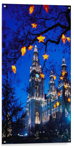  Vienna at Christmas  Acrylic by Philip Enticknap