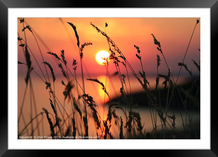  Sunset at Dunraven Bay Framed Mounted Print by Glyn Evans
