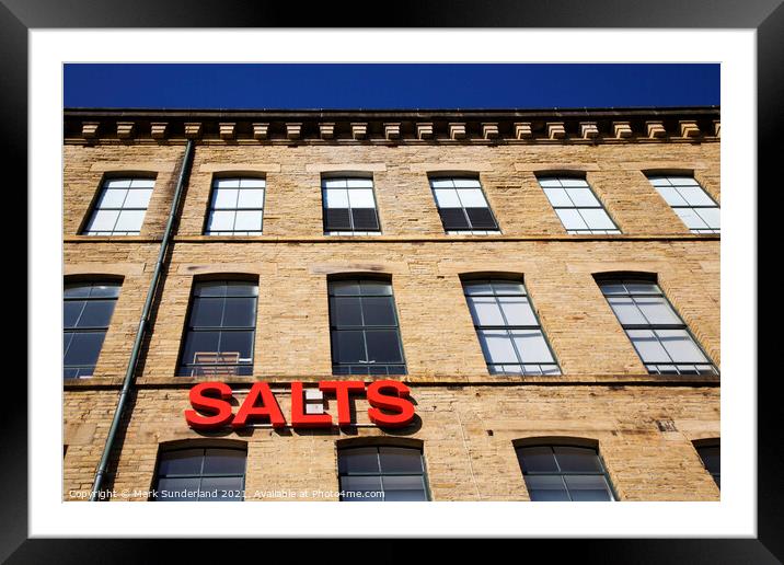 Salts Mill at Saltaire Framed Mounted Print by Mark Sunderland
