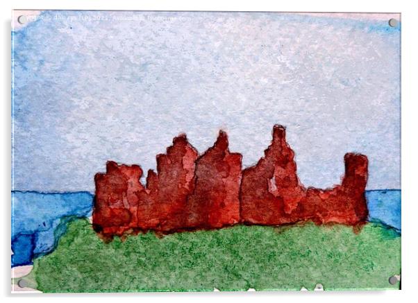 dunluce castle Acrylic by dale rys (LP)