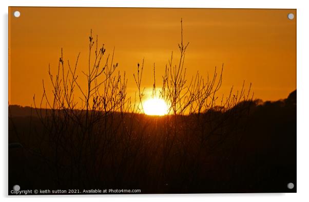 setting sun Acrylic by keith sutton