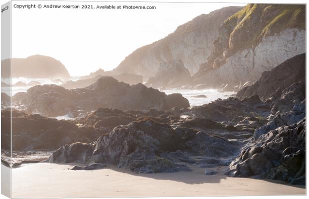 Traeth Llyfn, Abereiddy, Pembrokeshire Canvas Print by Andrew Kearton