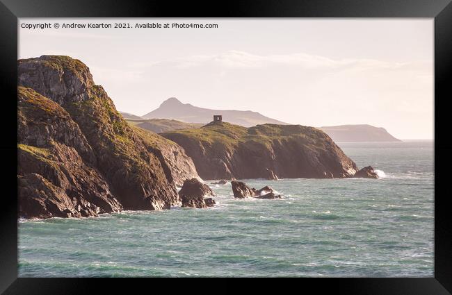 Abereiddy tower, Pembrokeshire, Wales Framed Print by Andrew Kearton