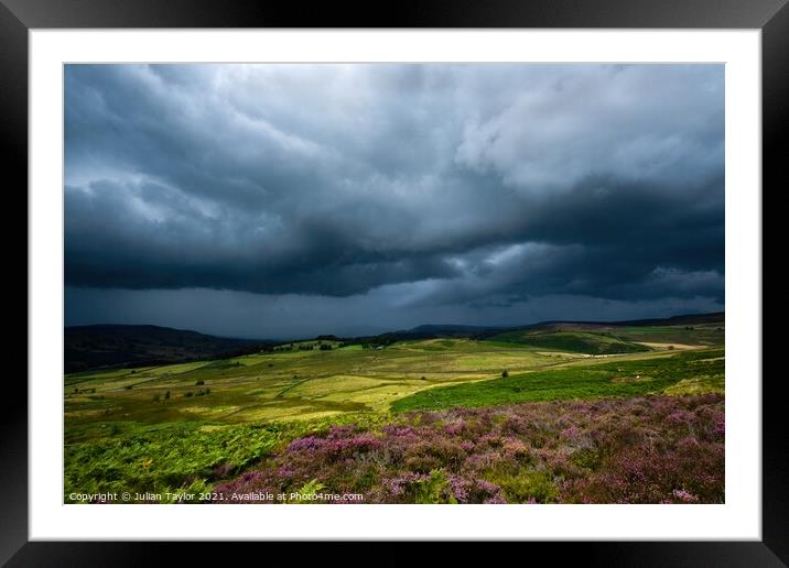 Approaching Storm in the Peak District Framed Mounted Print by Jules Taylor