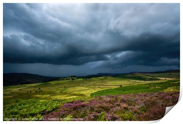 Approaching Storm in the Peak District Print by Jules Taylor