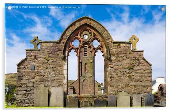 St Peters Church Isle of Man Acrylic by Pearl Bucknall