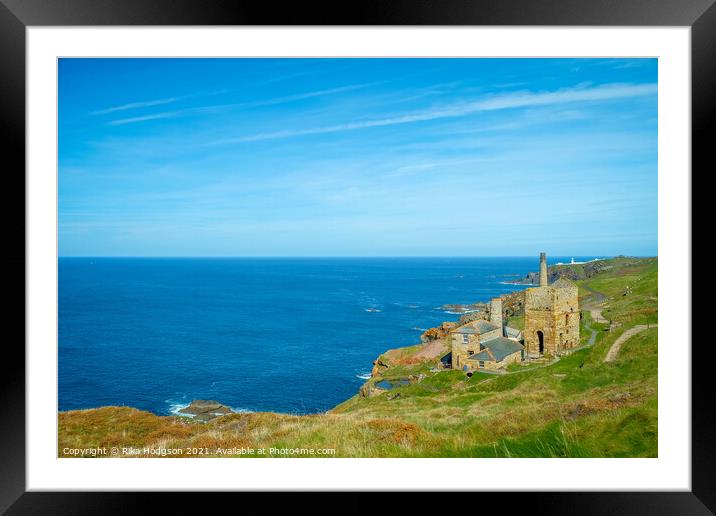 Geevor Tin mines landscape, Cornwall Framed Mounted Print by Rika Hodgson