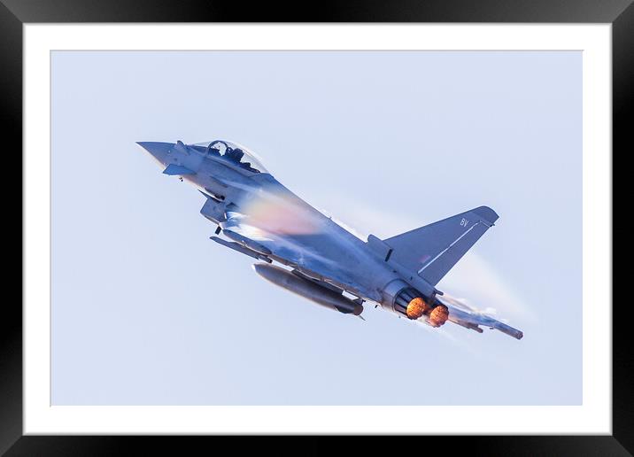 Rainbow of condensation over the RAF Typhoon Framed Mounted Print by Jason Wells