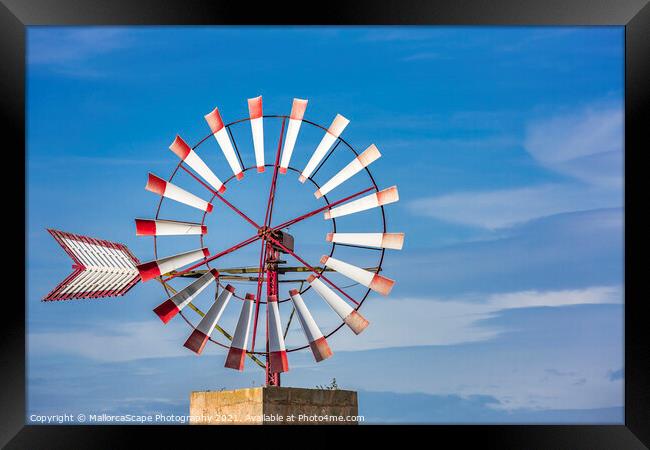 windmill in Majorca Framed Print by MallorcaScape Images