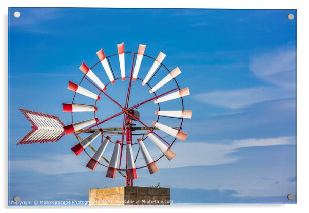 windmill in Majorca Acrylic by MallorcaScape Images