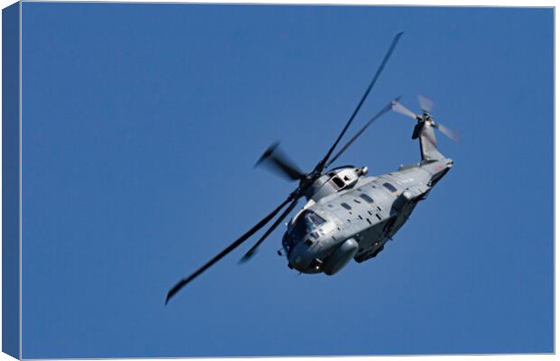 Merlin Helicopter Canvas Print by J Biggadike