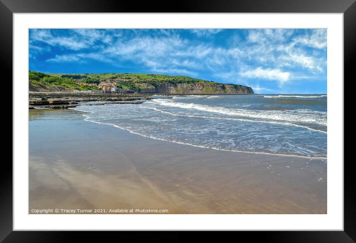 The Beach at Robin Hood's Bay Framed Mounted Print by Tracey Turner