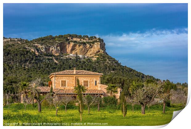 finca in Majorca Print by MallorcaScape Images