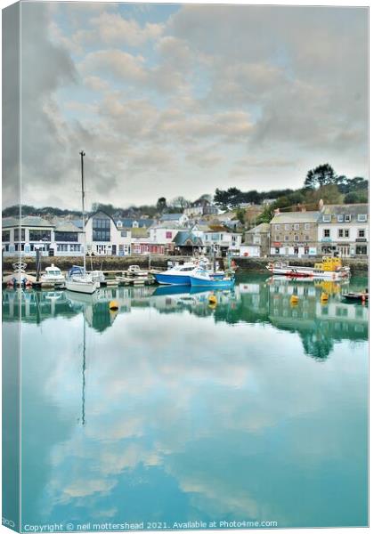 Padstow Calm, Cornwall. Canvas Print by Neil Mottershead