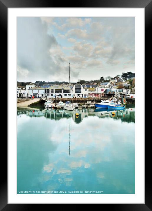 Padstow Harbour, Cornwall. Framed Mounted Print by Neil Mottershead