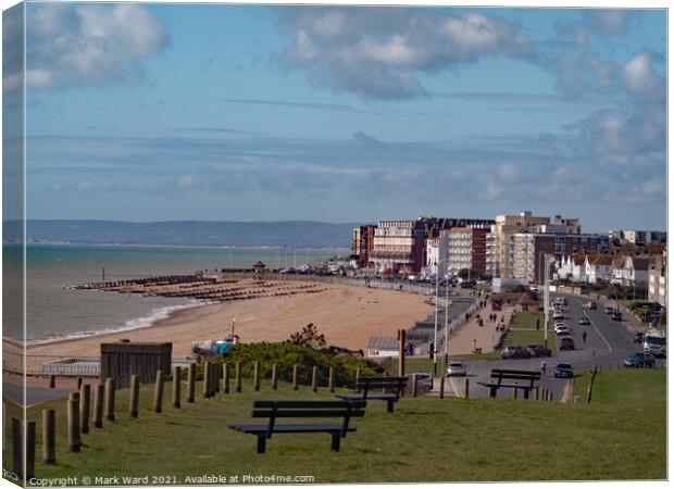 Bexhill from Galley Hill. Canvas Print by Mark Ward