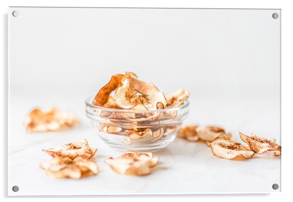 Apple and Cinnamon Crispy Chips Acrylic by Radu Bercan