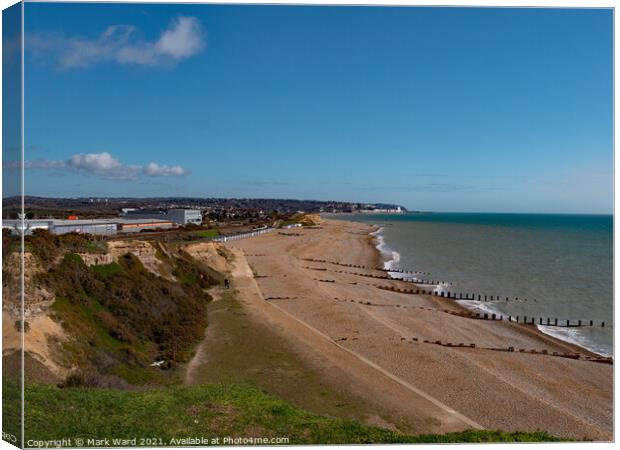 Coastal Path from Bexhill to Hastings Canvas Print by Mark Ward