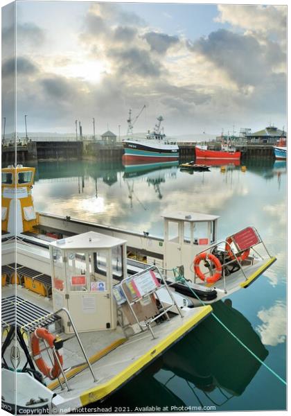 Padstow Ferry Boats. Canvas Print by Neil Mottershead