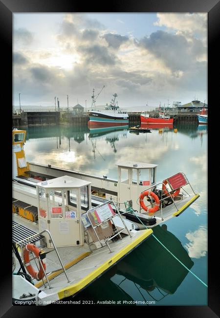 Padstow Ferry Boats. Framed Print by Neil Mottershead