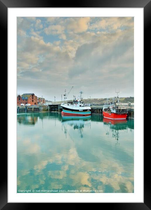 Padstow Reflections, Cornwall. Framed Mounted Print by Neil Mottershead