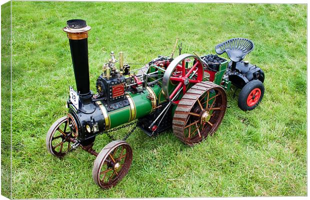 Miniature Traction Engine Canvas Print by Ian Jeffrey