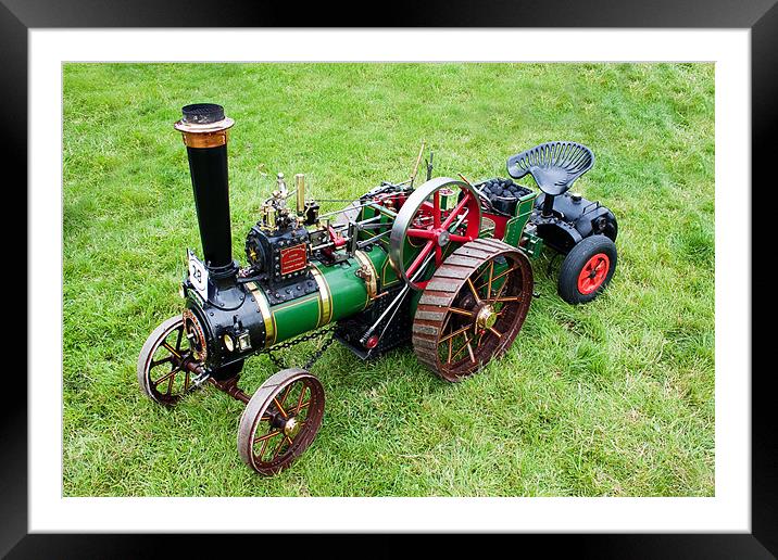 Miniature Traction Engine Framed Mounted Print by Ian Jeffrey