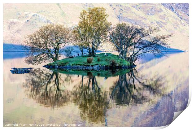 Island Reflections, Buttermere  Print by Jim Monk