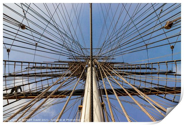 The Cutty Sark of ropes Print by Norbert David