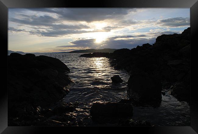 portencross incoming tide Framed Print by William Linton