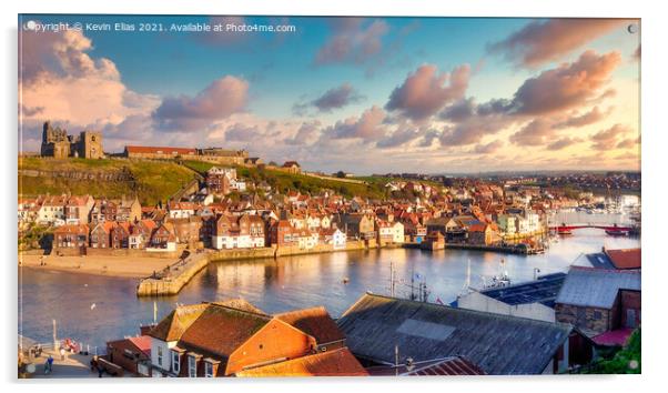 Twilight Over Whitby Harbour Acrylic by Kevin Elias