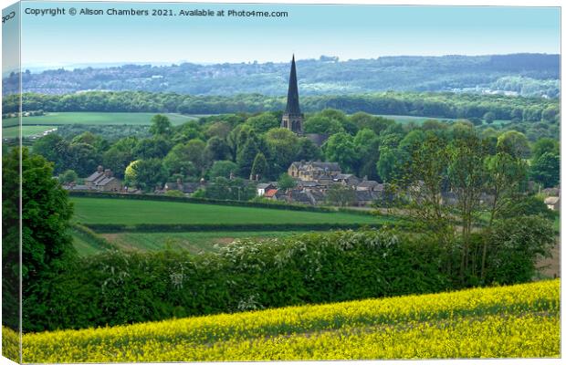 Wentworth Village View Canvas Print by Alison Chambers